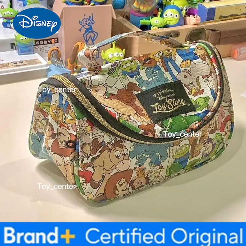 Disney Toy Story Woody Cloth Zipper Large Capacity Pencil Bag Makeup Bag Travel Storage Multifunctional Bag Girl Birthday Gift H251227