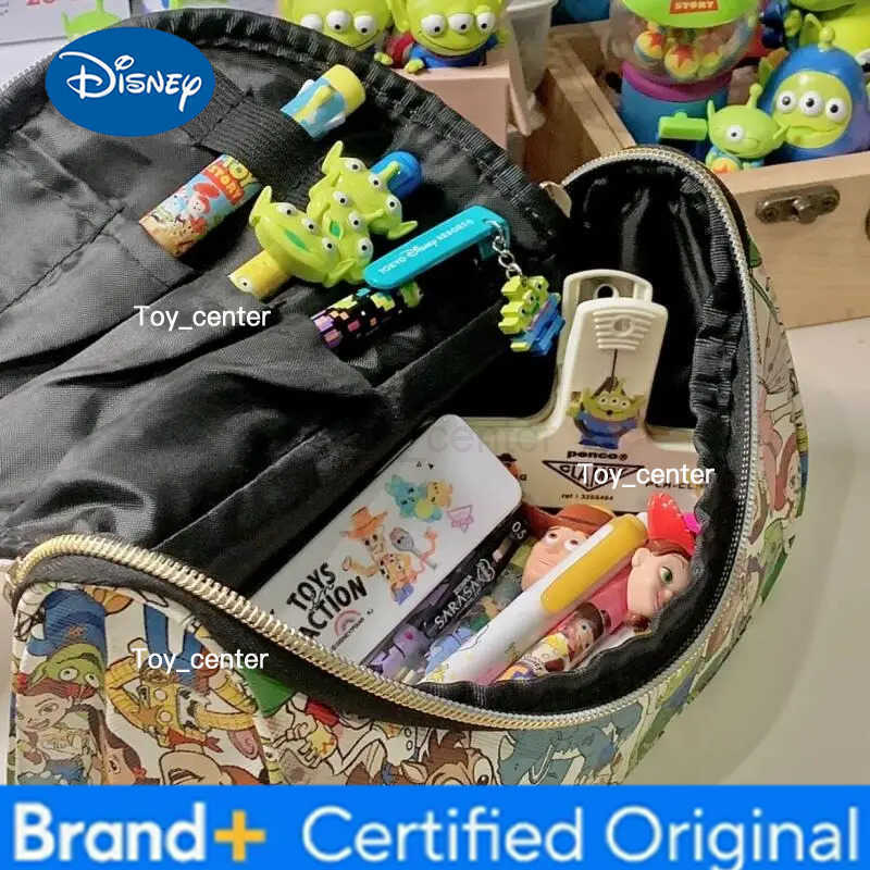 Disney Toy Story Woody Cloth Zipper Large Capacity Pencil Bag Makeup Bag Travel Storage Multifunctional Bag Girl Birthday Gift H251227