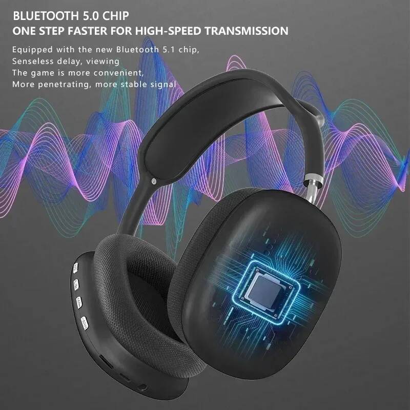 P9 Headset Outdoor Sports Gaming Wireless Headphones with Mic Noise Cancelling Bluetooth 5.3 Earbuds