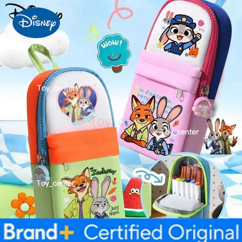 Disney Cute Cartoon Judy Nick New Unisex Multi-Layer Pencil Case for Boys and Girls Stylish and Large Capacity Stationery Box H251227