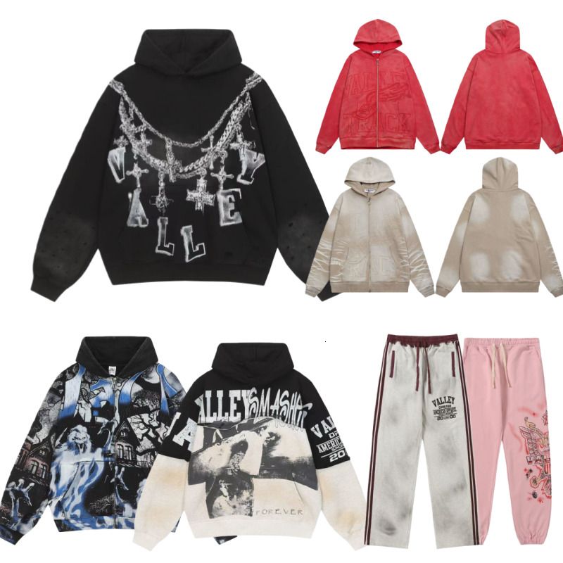 Designer hoodie men hoodie jacket Vale Hoodie Men's Valley Dreams Hoodie Val Retro Figure Print Loose Casual Hoodie For Men And Women In Autumn And Winter