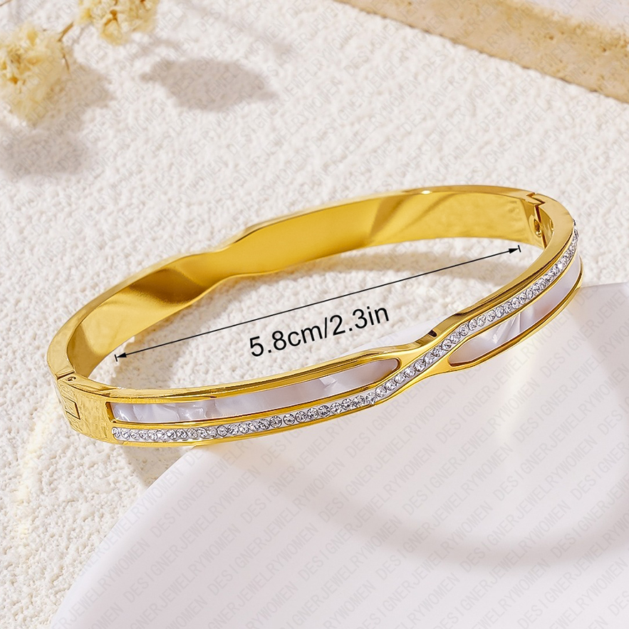 Designer Bracelet Bracelet for Women Gold Bangle Shell Bangles Luxury Jewlery Designer for Women Elegant Timeless Sparkling Gift Premium Exclusive Sig