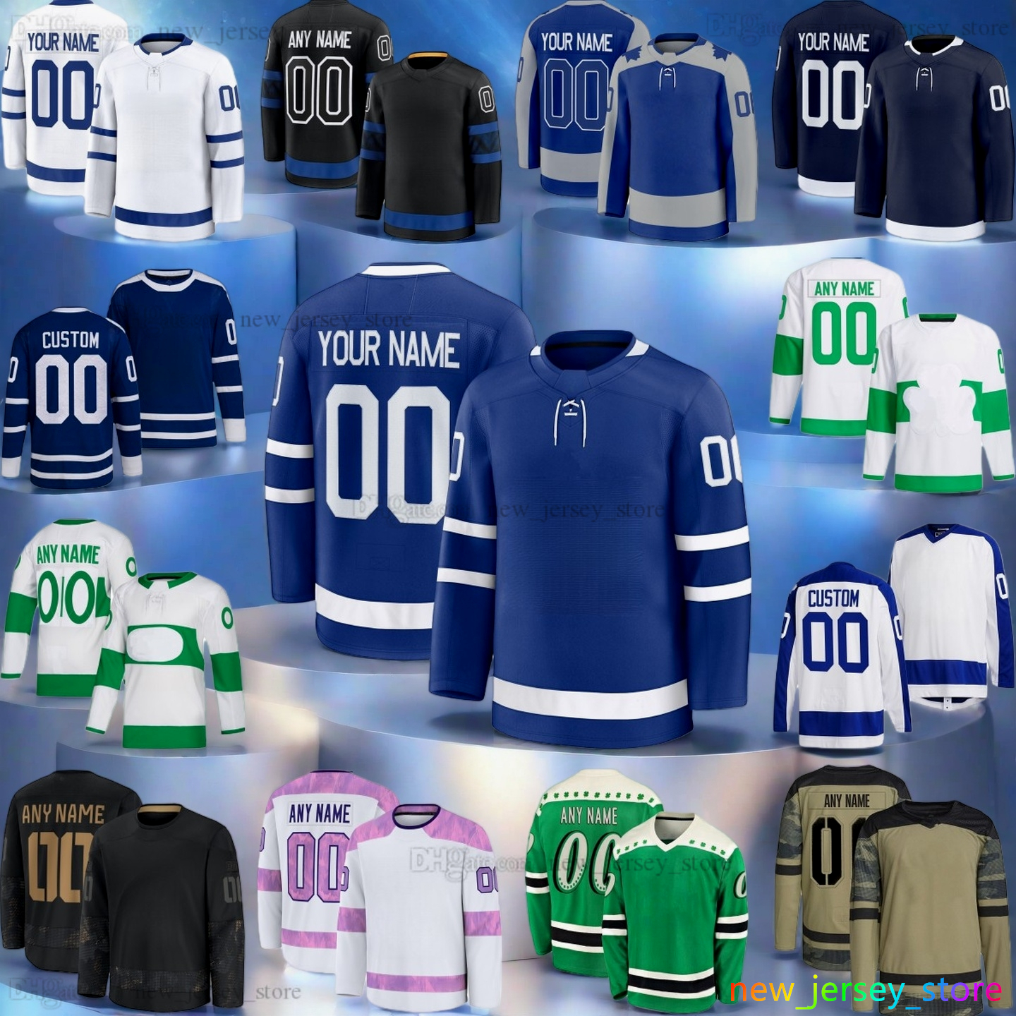 2025-26 Custom S-6XL 34 Auston Matthews Ice Hockey Jersey 88 William Nylander 91 John Tavares 44 Morgan Rielly 23 Matthew Knies 16 Mitchell Marner Stitched Jerseys