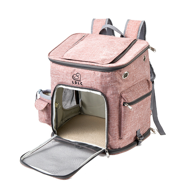 Extra Large Cat Carrier Backpack for 2 Pets Foldable Travel Pet Bag with Ventilation Windows Comfortable Shoulder Straps