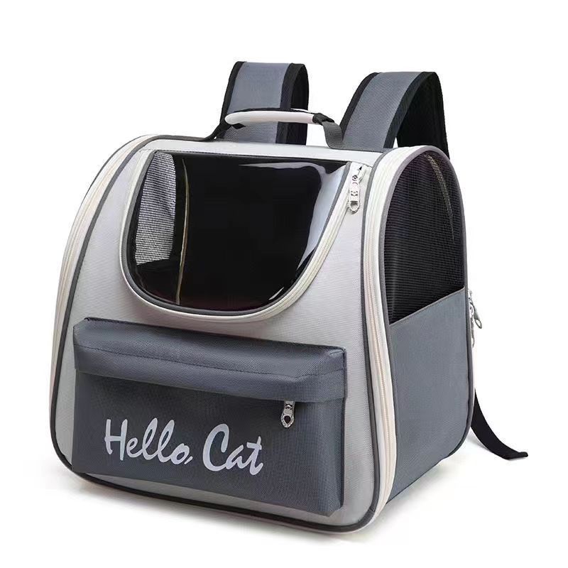 Large Capacity Cat Backpack Lightweight Breathable Oxford Pet Carrier with Bubble Window for Cats and Small Pets