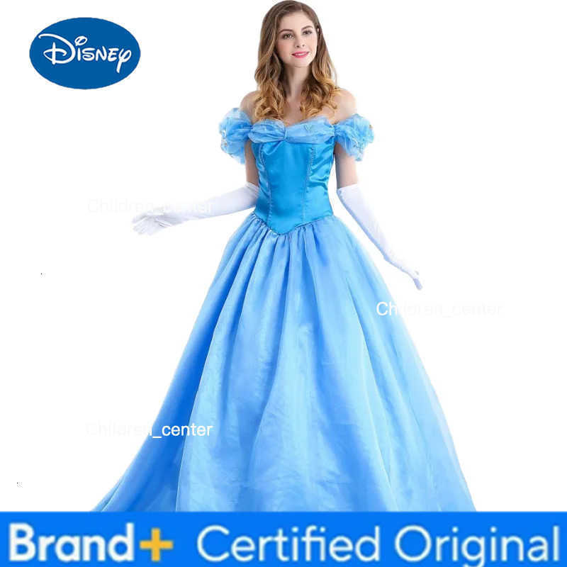Disney Halloween Deluxe Princess Costume Adult Women Fairytale Role Play Belle Dress Off Shoulder Ball Gowns H2512271