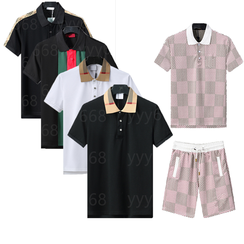 Fashionable men's T-shirt, luxurious Polo collar, breathable top, high-quality polo sportswear suit, summer business shirt, Asian size M-XXXL &8888