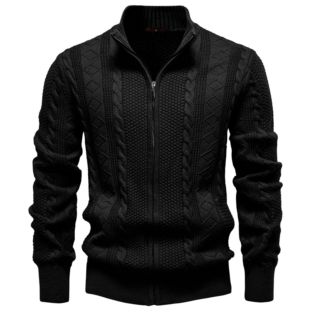 WOZK new men's woolen jacket for autumn and winter sweaters, high-quality cardigans for men outerwear