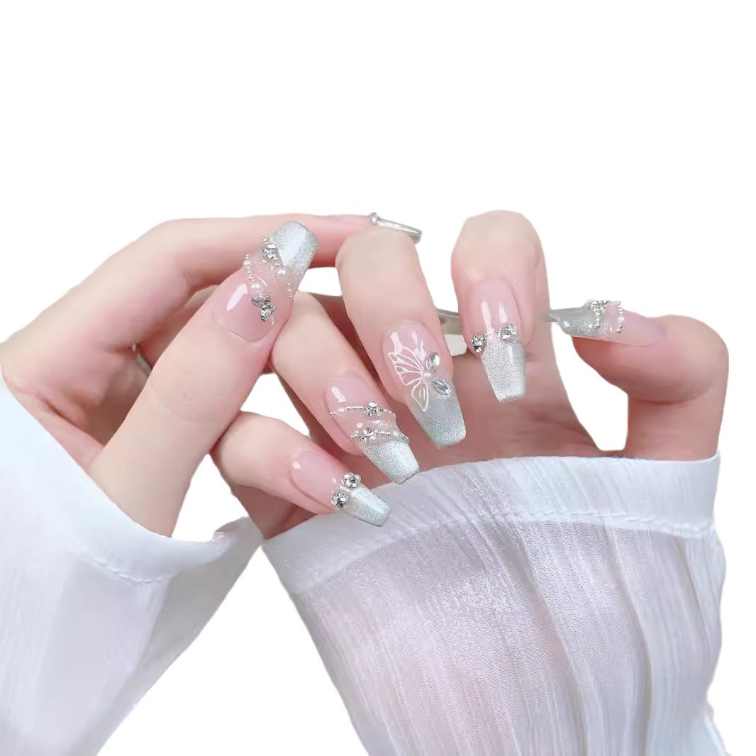 charming flower adorned felineeye shaped polish finishers resilient mint shade