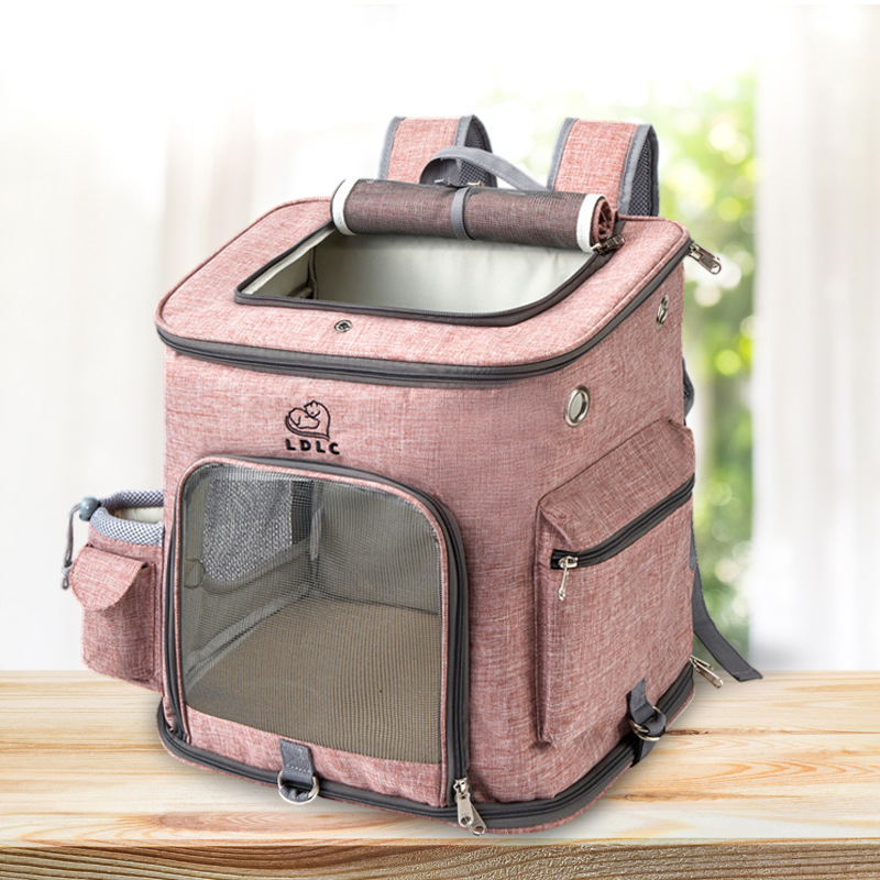 Extra Large Cat Carrier Backpack for 2 Pets Foldable Travel Pet Bag with Ventilation Windows Comfortable Shoulder Straps