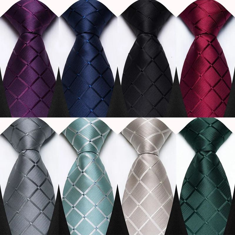 8CM Mens Necktie Plaid Checks Ties For Man Groom Groomsman Jacquard Woven Ascot Formal Business Party Accessories251218