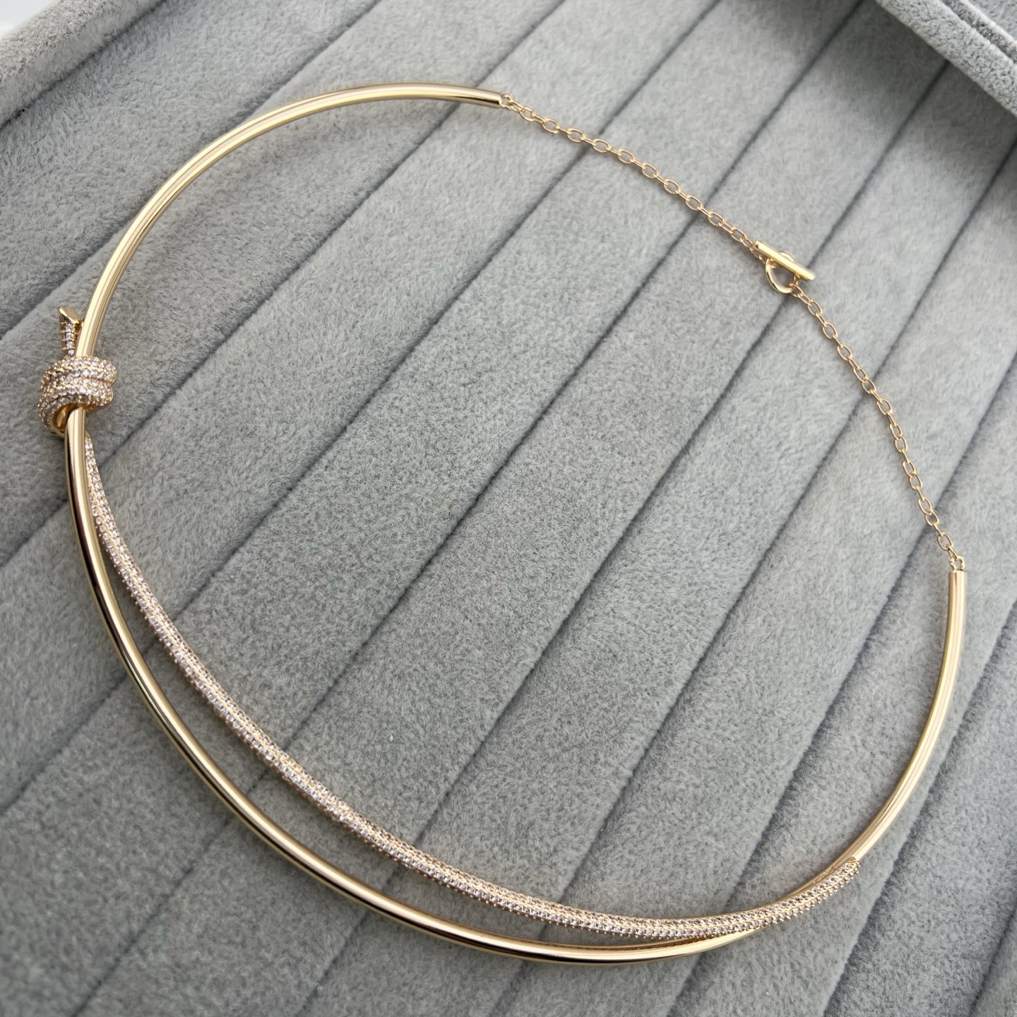 ADITA Designer collar for women necklace diamonds stainless steel gold plated 18K never fade with box premium gifts 028