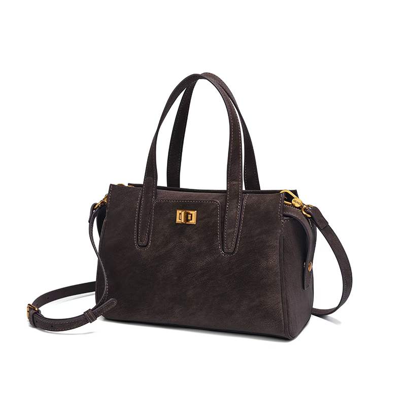 COCIO 2025 autumn and winter new handbag leather retro commuting versatile large capacity shoulder bag for women