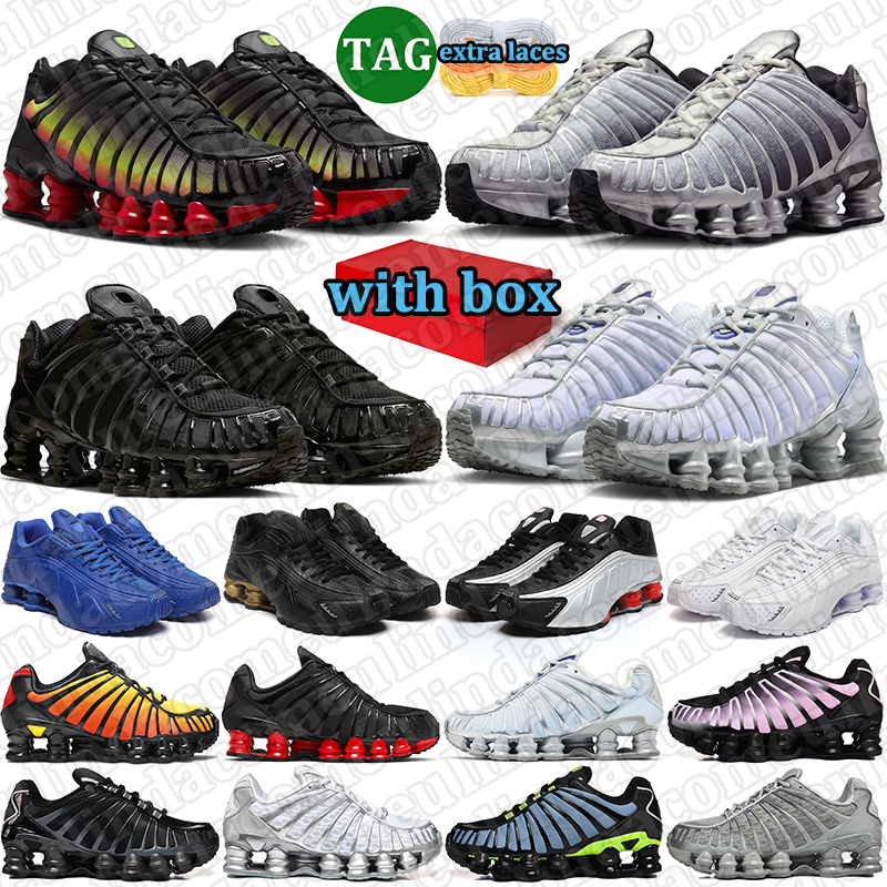 with box men women running shoes r4 tl durable trainers mens athletic sports sneakers outdoor jogging walking black Metallic Silver Wolf Grey White
