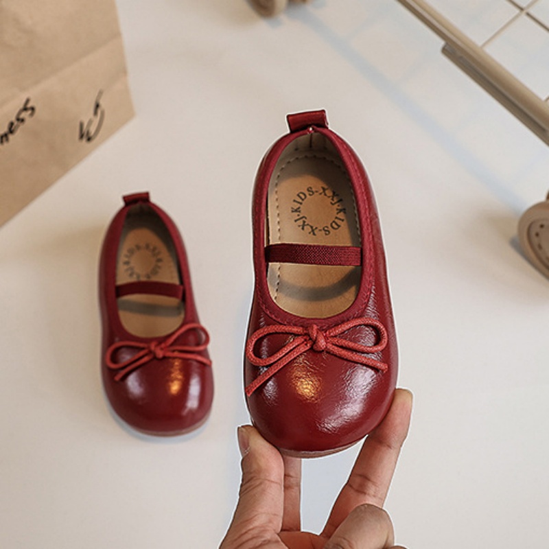 luxury toddler shoes designer baby girls shoes size 2330 box packaging kids shoe bow toe design infant walking shoe