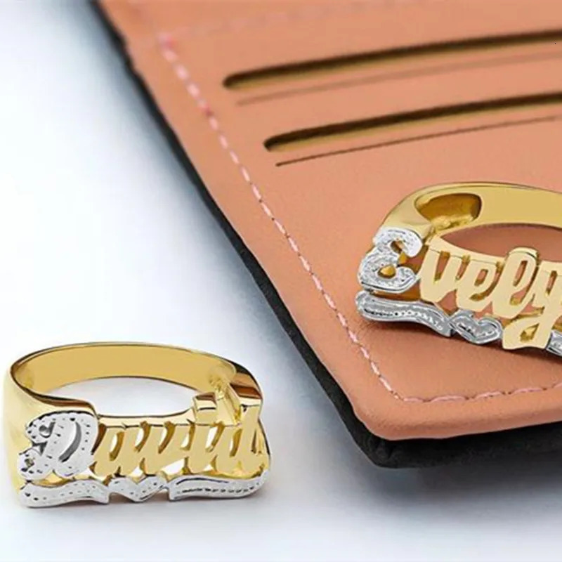 Personalized Name Ring 3D Pattern Personalized Letter Ring Gift Custom Made Christmas Gift 251224