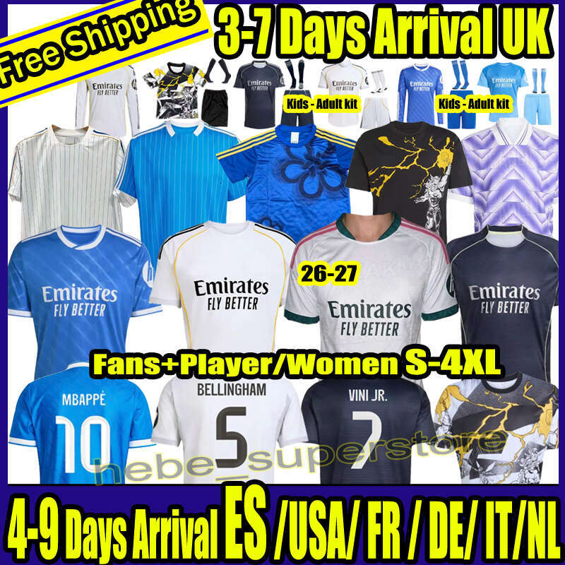 S-4XL 2025 2026 soccer jerseys 25 26 Real 4Th MadriDS football shirt TRENT Mbappe MASTANTUONO VALVERDE Fourth camiseta men kids uniforms VINI JR BELLINGHAM CARVAJAL