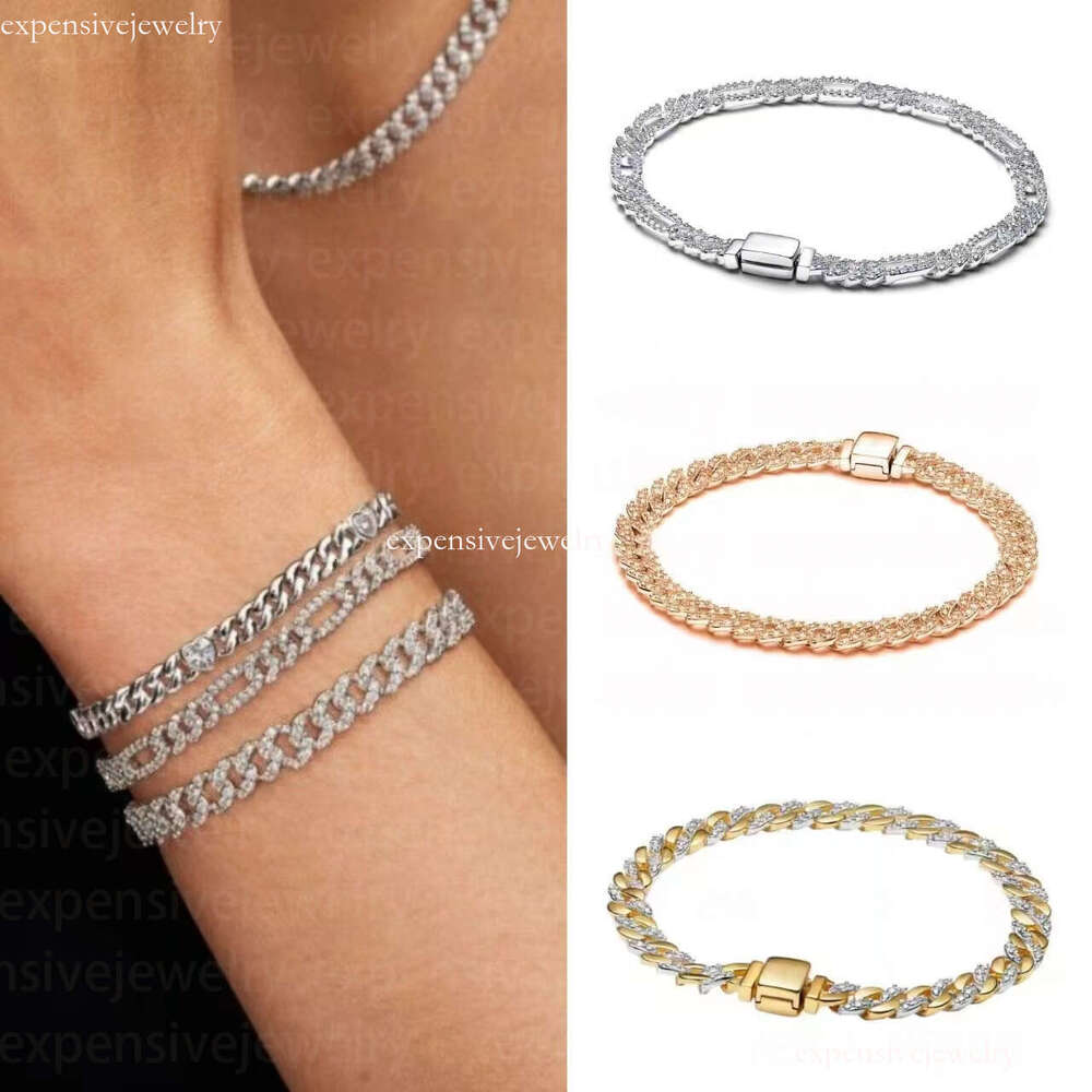 Designer Pandorabraclet Pan Braclet Hot Selling Crown S925 Silver Family Love Pumpkin Car Series Pink Girl Braclet With Box B69
