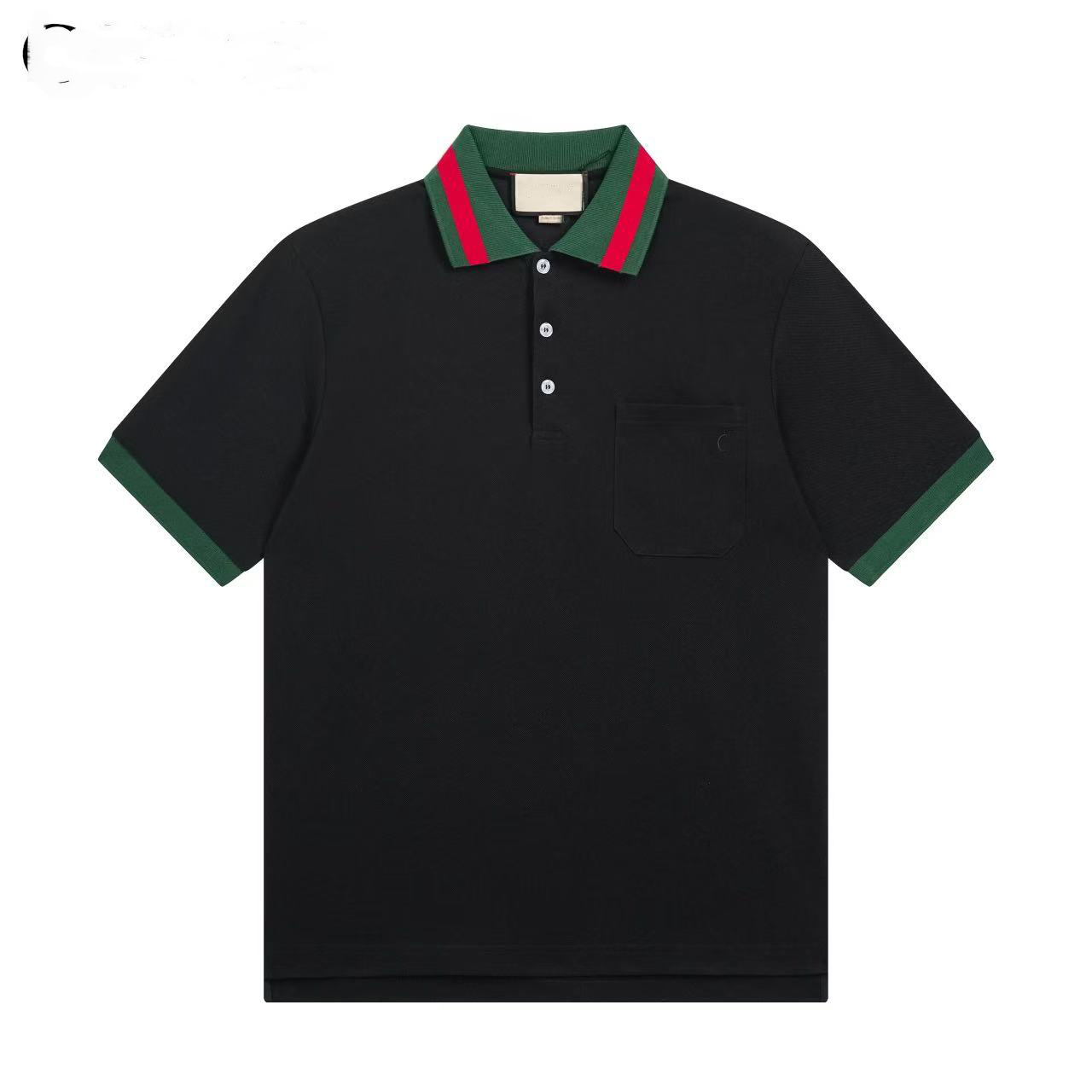 2026New luxury high-quality men's lapel stripe embroidered fashionable casual versatile polo for summer