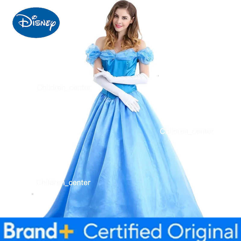 Disney Halloween Deluxe Princess Costume Adult Women Fairytale Role Play Belle Dress Off Shoulder Ball Gowns H2512271