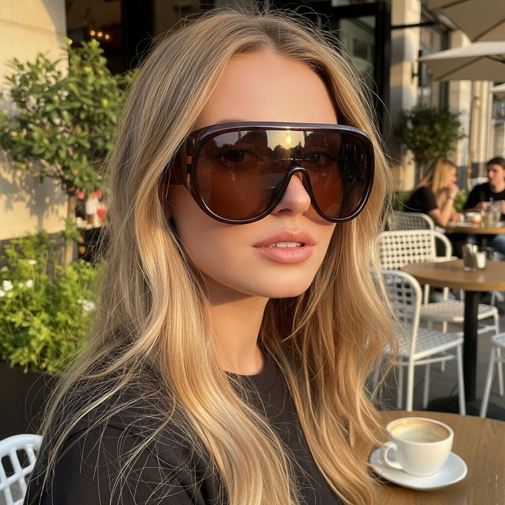 European and American New Large Frame Personality Versatile Street Style Internet Celebrity Sunglasses Unisex Fashion Show Trendy Glasses ddmythur