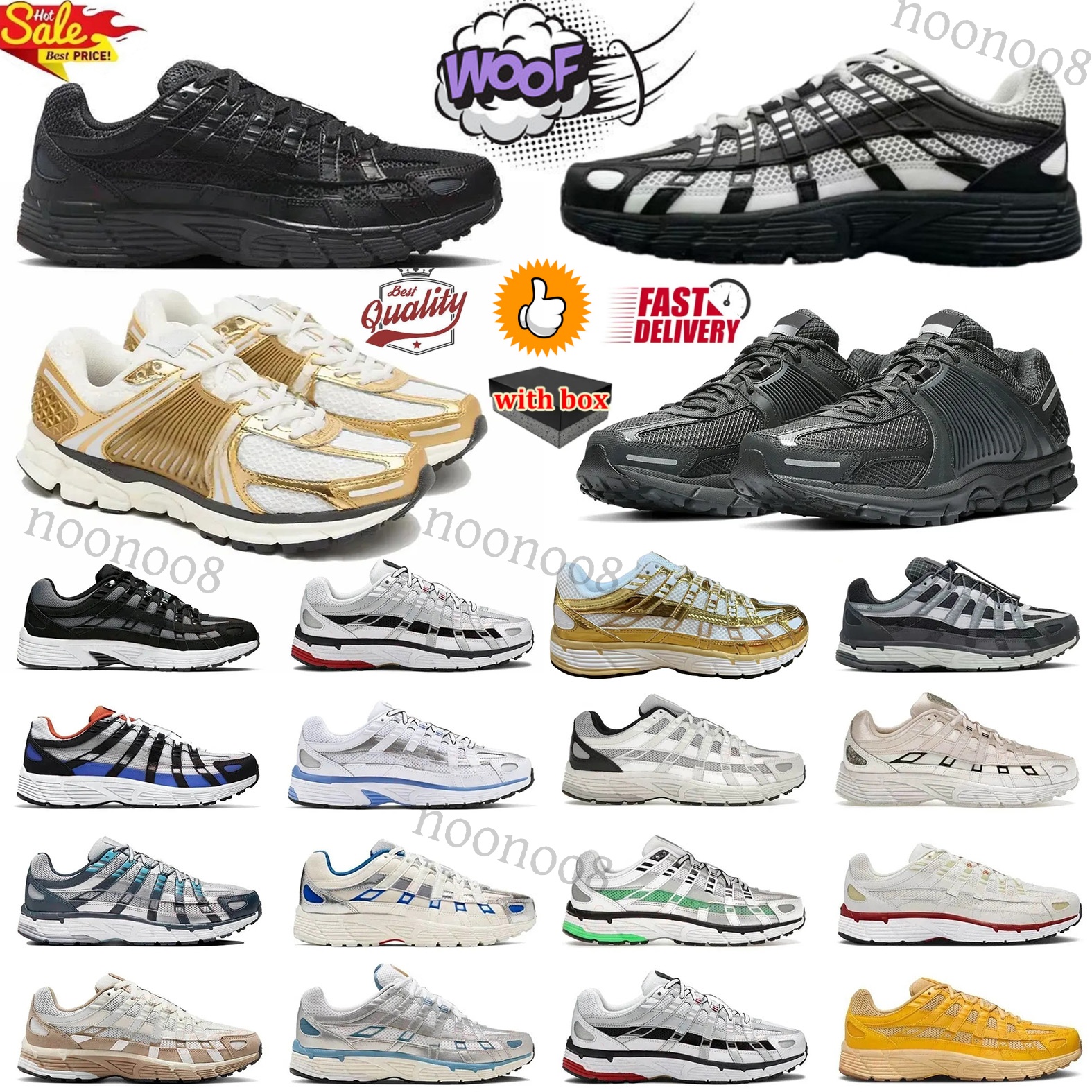 With Box Running Shoes Designer P6000 trainers P 6000 V5 Chaussures Shadow grey Light Army Cargo Khaki Flat Pewter Smoke Grey Metallic Silver Men Women Size 36-47