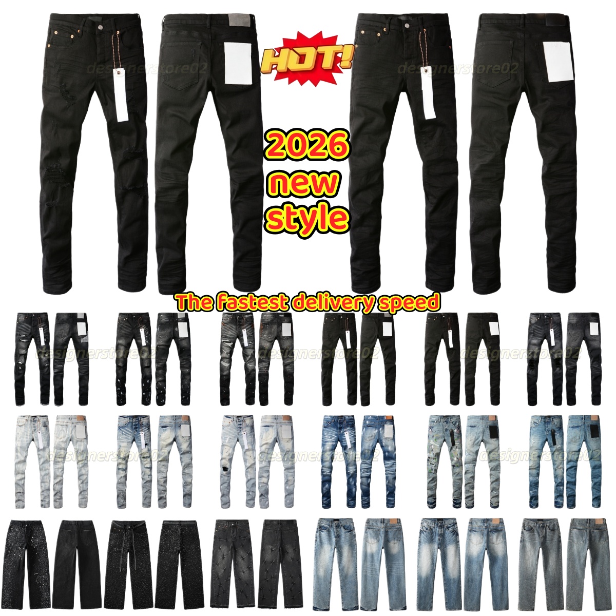 designer purplebrand jeans skinny ksubi jeans for men hole cotton hip hop black Straight jean denim trousers purples hole Pants Jean slim fit purpleflared jeans 10A