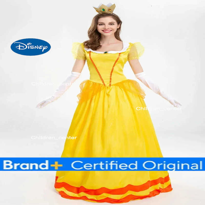 Disney New Princess Dress Palace Party Queen Skirt Pink Peach Blossom Clothes Anime Halloween Costumes for Women H2512271