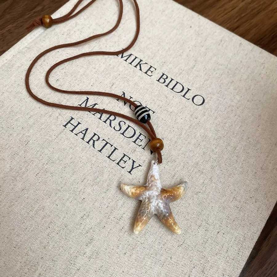 Maillard Starfish Long Necklace for Women Summer Seaside Vacation Style Halter Neck 2025 New Model Suitable for Pairing with Dresses Pendant Accessory