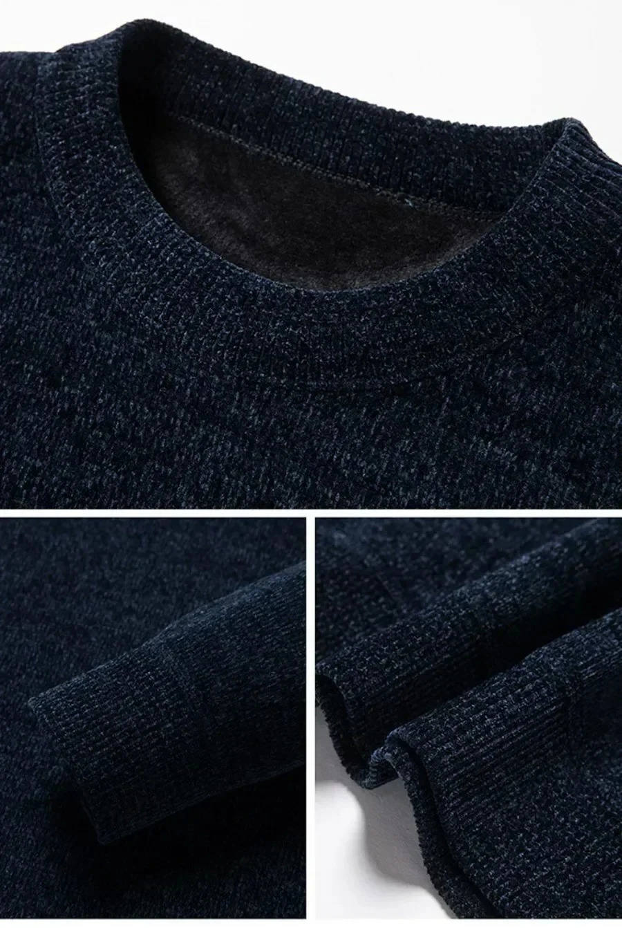 Mens Thick Warm Chenille Cashmere Sweater Top Autumn Winter Soft Casual Pullover Sweater Tops Male Knitted Sweater 251223