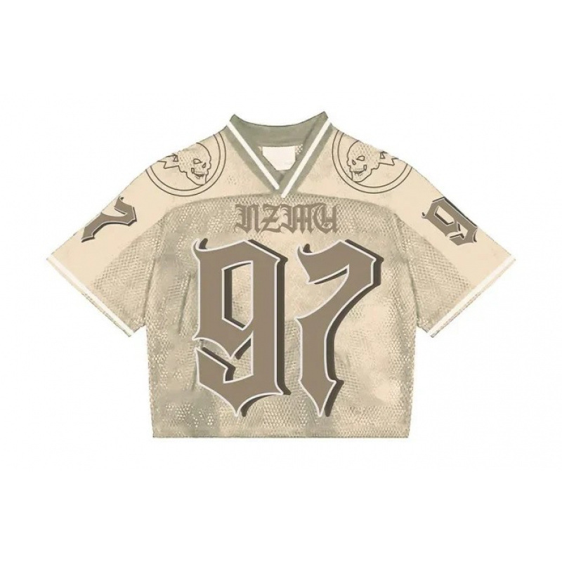T-shirt Jersey Rugby Shirt, Retro American & European Casual Hip-Hop Streetwear, High Street Short Sleeve