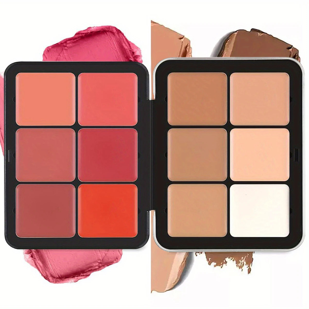 12-Color Metal Tin Concealer and Blush Cream Matte Highlighter Contour All-in-One Womens Makeup Palette Christmas Gift 251226