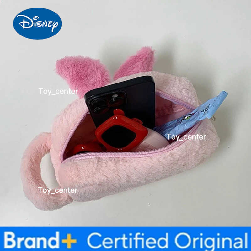 Disney 2026 New Cartoon Pig Pencil Case Cute Stationery Bag for Elementary Students Adorable Versatile Travel Makeup Bag H251227
