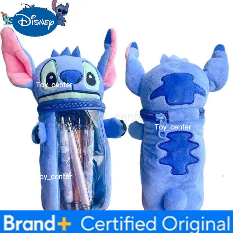 Disney Stitch Anime Plush Pen Pencil Bag Case Stitch Kawaii Girls Large Capacity Pen Bag Makeup Pouch Children Toys Gift H251227