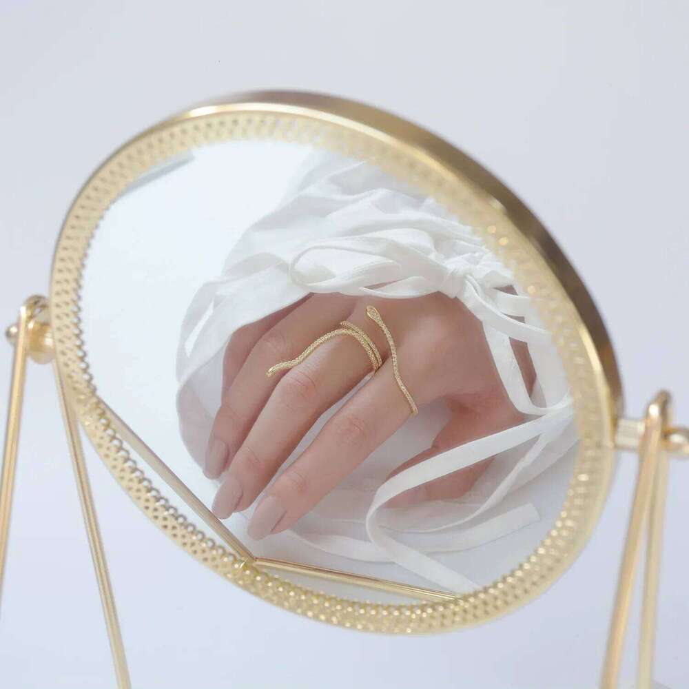 New Fashion Brand Delicate Crystal Adjustable for Women Luxury Jewelry Unique Zircon Snake Rings
