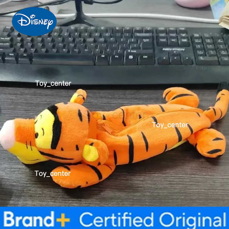 Disney Cartoon Stitch Pencil Bag Children Bear Piglet Stationery Bag Plush Storage Pencil Case Student Pen Pouch School Supplies H251227