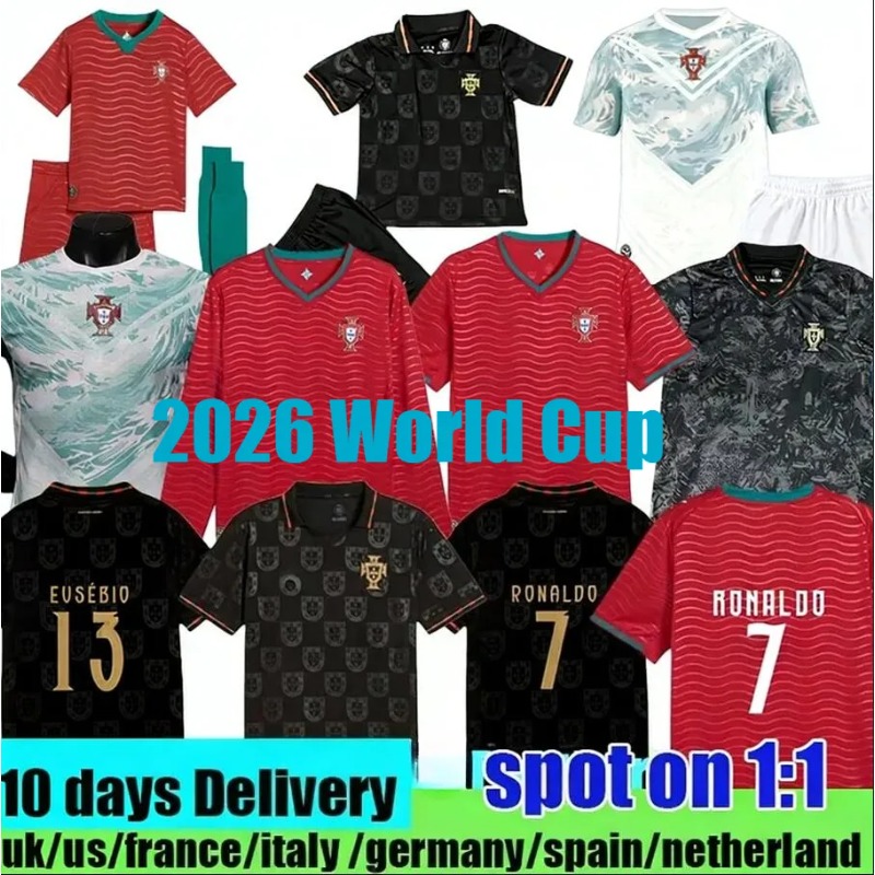 Maillot Portugal 2026 World Cup Soccer Jerseys Portuguesa RoNalDo Jerseys JOAO FELIX BERNARDO B. FERNANDES PEPE 25 26 27 Portugal Football Shirt Team Men Kids Kit S-4XL