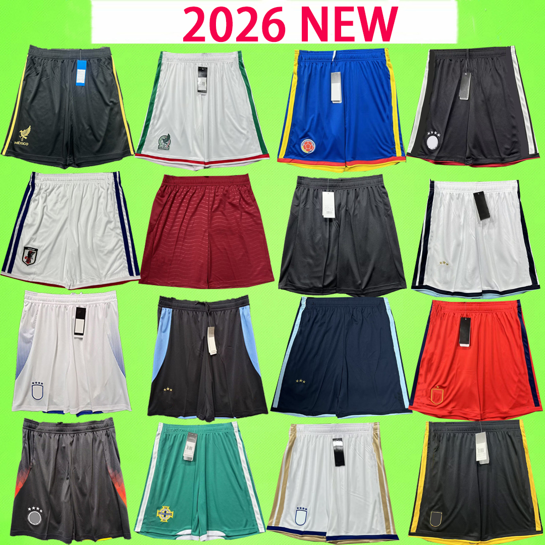 Men 2026 Argentinas Soccer shorts Fans player version MESSIS Germanys football pants Spains japan Mexico Ronaldo Brasil Netherlands Korea Colombia Canada Croatia