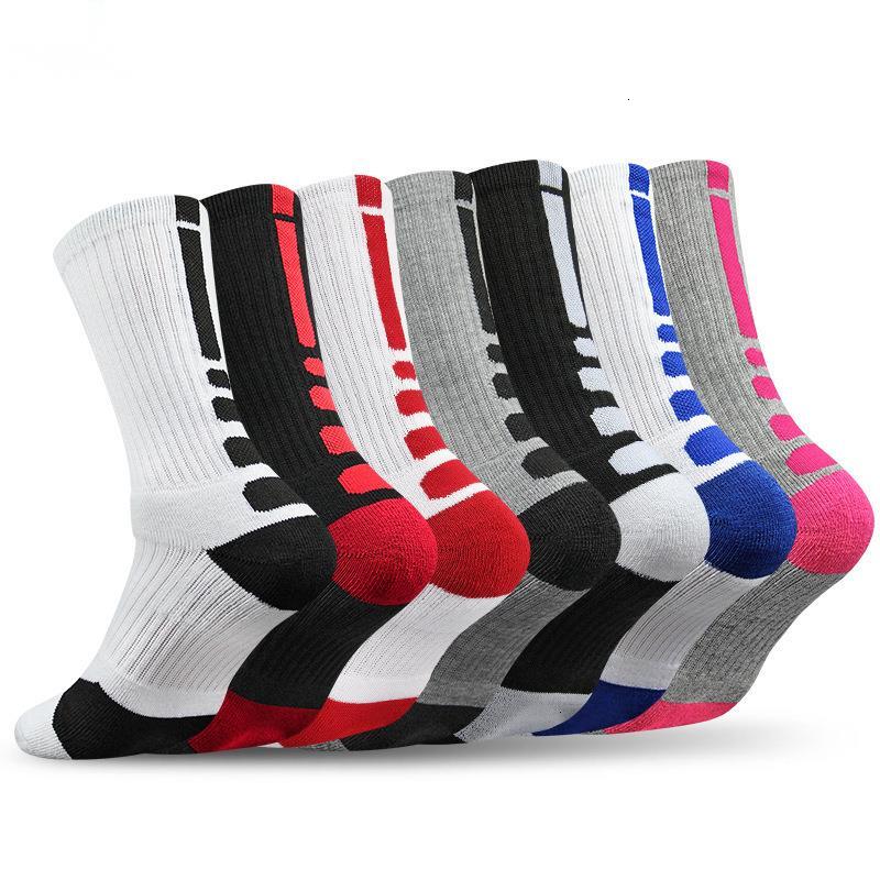 5Pairs Professional Basketball Socks Thickened Towel Bottom Socks Men's Elite Socks Long Tube Children's Outdoor Sports Socks Women's R