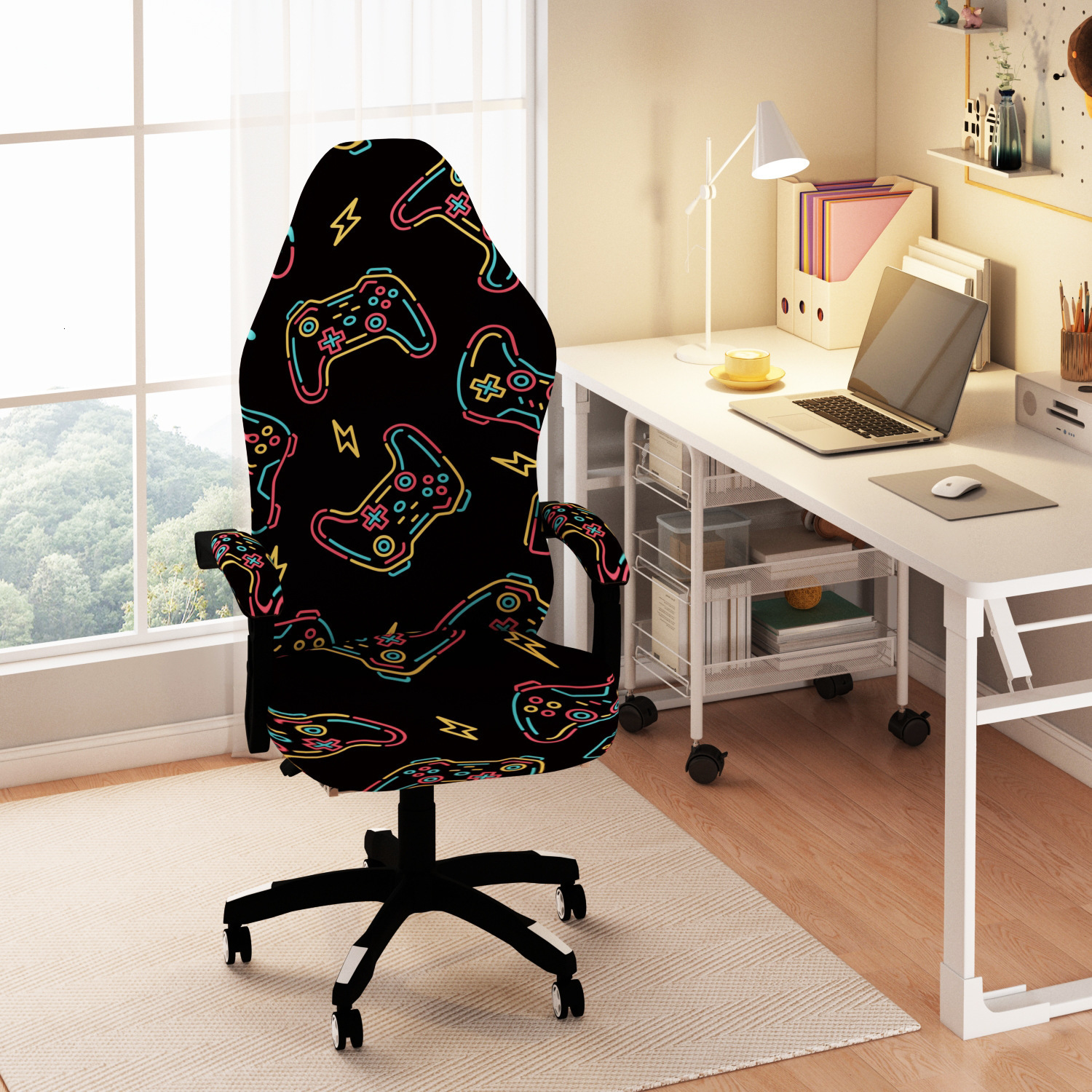 Gaming Chair Covers Seat Cover For Elastic Office Chair Cover Spandex Computer Chair Slipcover For Armchair Protector Seat Cover 240108