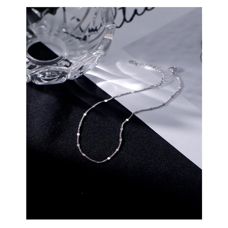 Fashion Glamorous Minimalist 925 Sterling Silver Layered Adjustable Anklets for Women Girl Charm Party High Quality Jewelry Gift 251226