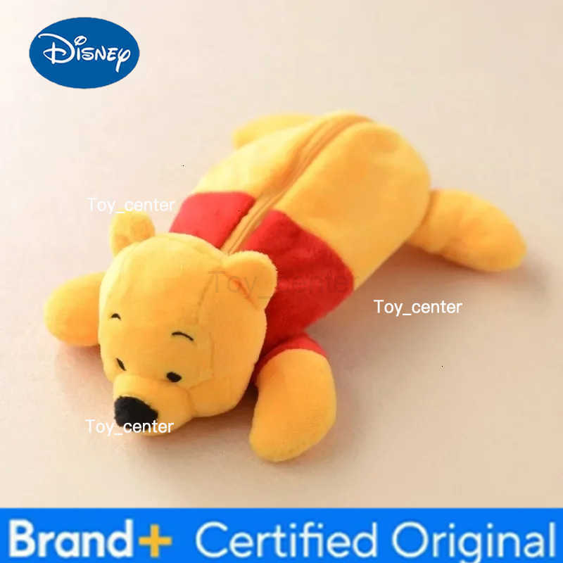 Disney Cartoon Stitch Pencil Bag Children Bear Piglet Stationery Bag Plush Storage Pencil Case Student Pen Pouch School Supplies H251227