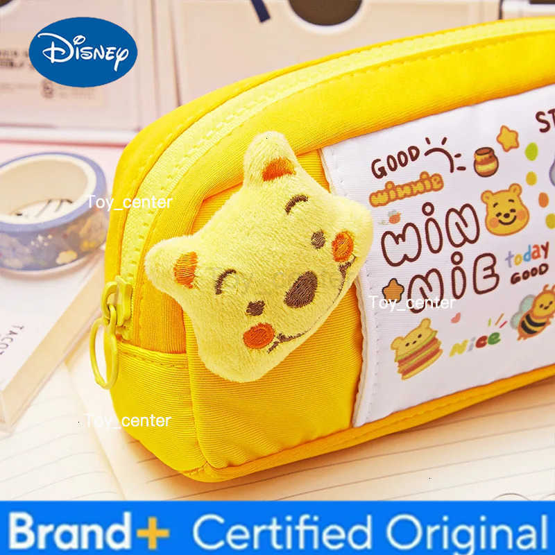 Disney Winnie The Pooh Pen Bag High Appearance Level Large Memory Cartoon Stationery Bag Cute Girl Storage Printed Pencil Case H251227