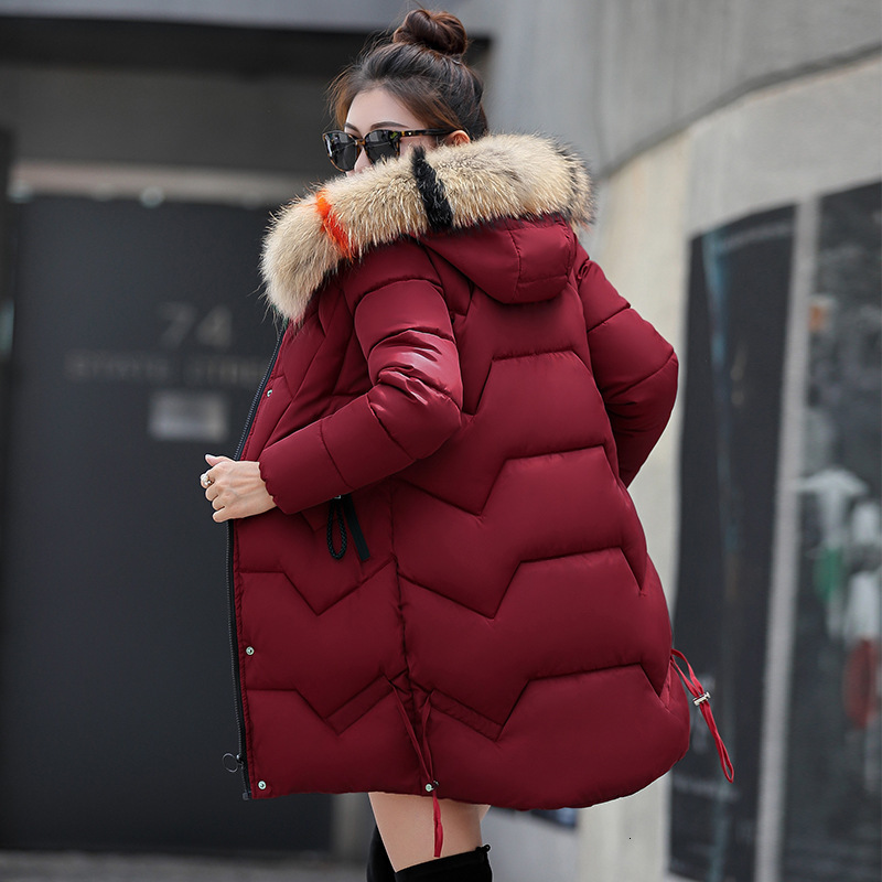2024 Winter New Womens Cotton Jacket Thickened Mid-Length Slim Fit Cotton Coat Korean Style Womens Small Cotton Jacket 251021