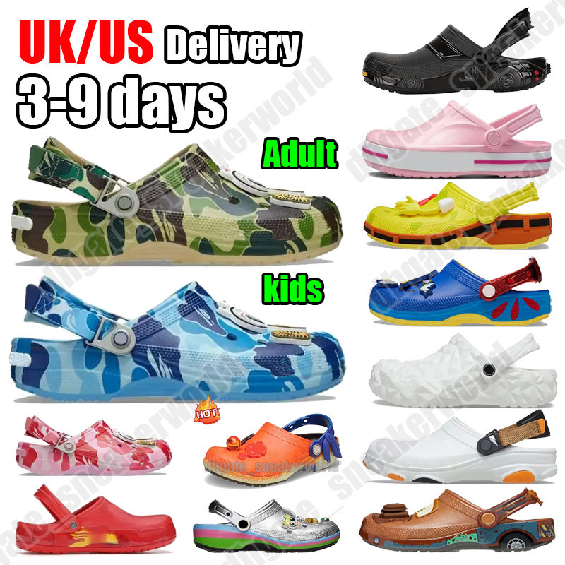 Designer kids sandals slippers Men classic Black white orange purple grey blue yellow women men Slides slipper Sandal Shoes summer Bathroom Beach sandale size M4-J3