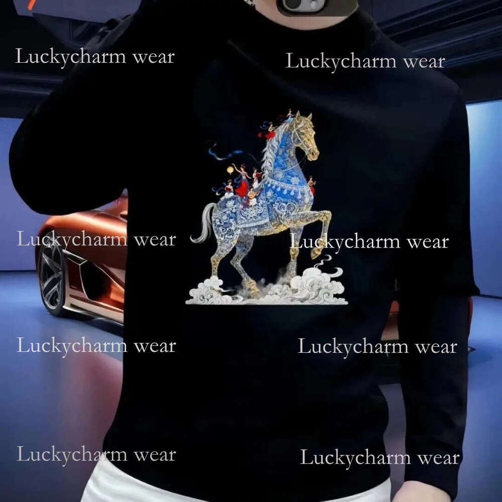 Autumn Winter New Brand Printed Sweatshirt Men's Fashion Pullover Round Neck Long Sleeve Casual Versatile Top Trendy