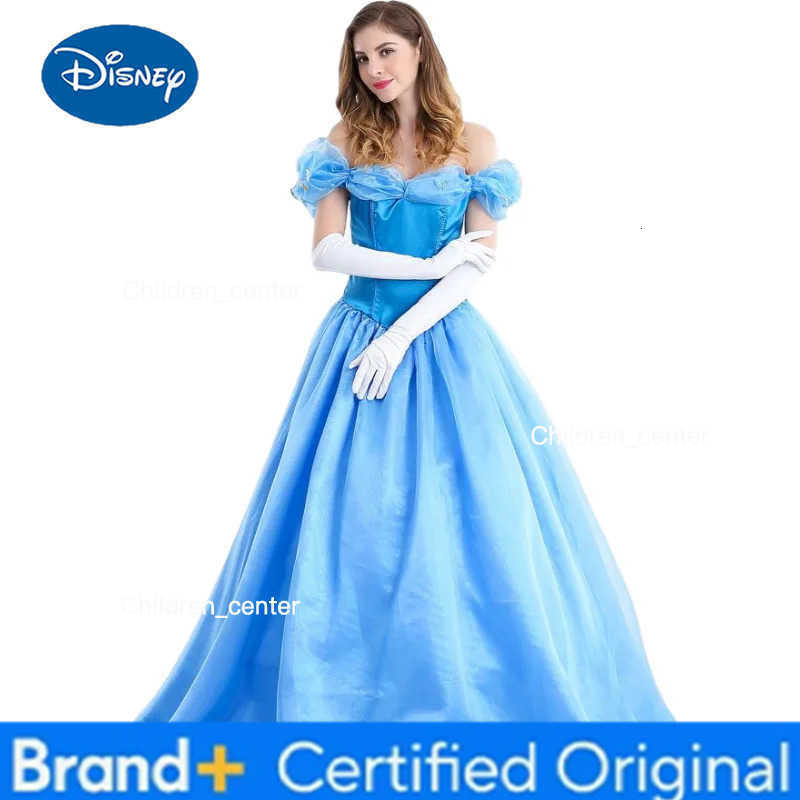 Disney Halloween Deluxe Princess Costume Adult Women Fairytale Role Play Belle Dress Off Shoulder Ball Gowns H2512271