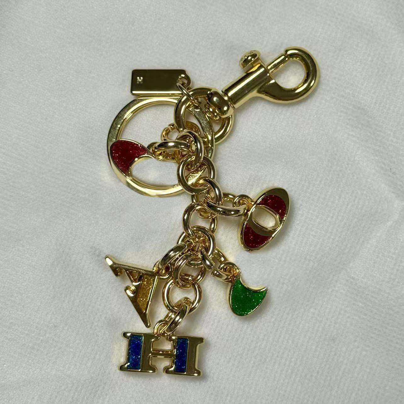 Keychains Bag Charm Cherry Blossom Retro Glitter Keychain Set For Women - Resin Cherry Motif Bag Charms With Detachable Lanyard & Key Rings, Vintage Style Purse