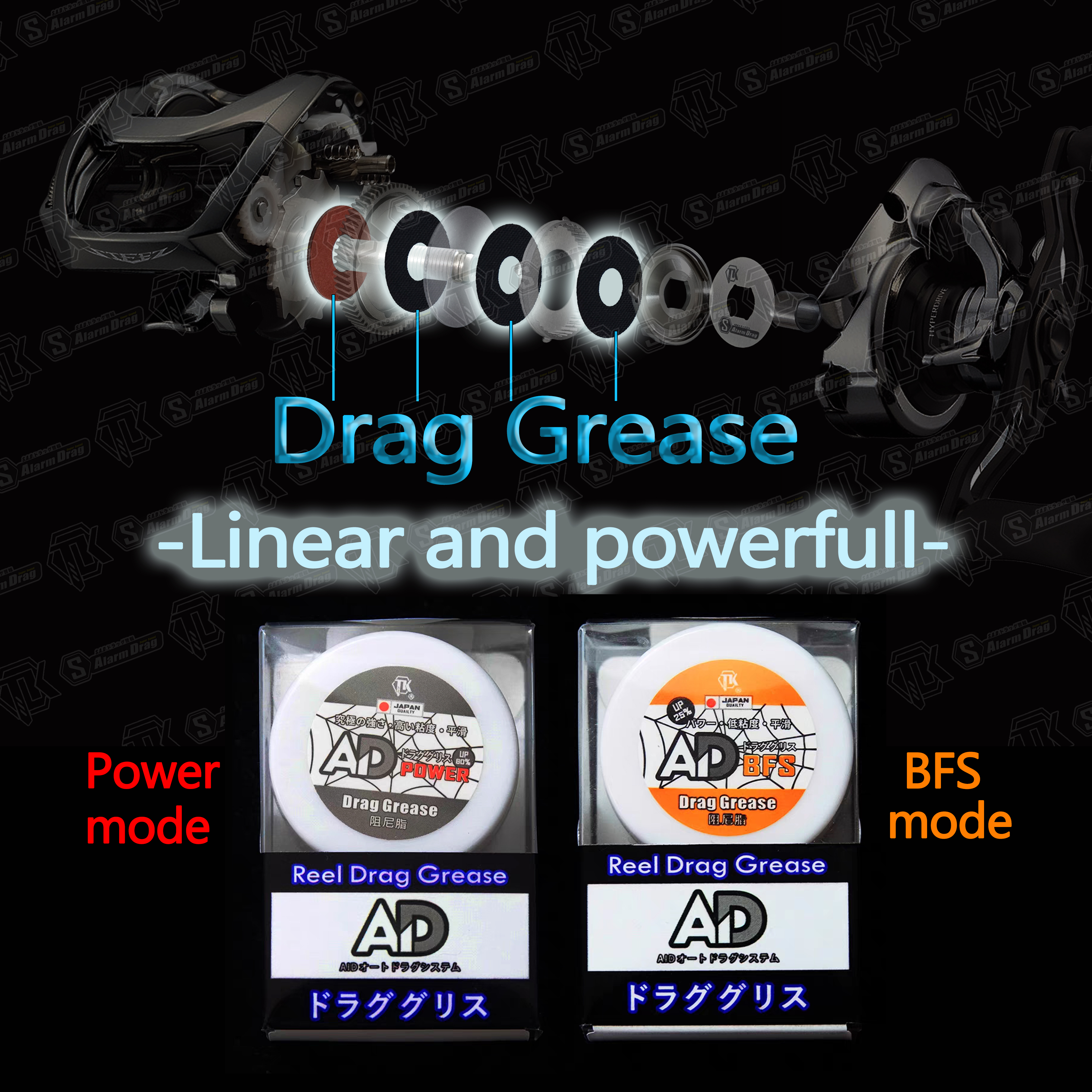 TK Brake Pad-Specific Damper Grease - Boosts Linear Drag Value, Compatible with AD-POWER/AD-BFS, Perfect for Casting Reel Care-NO08