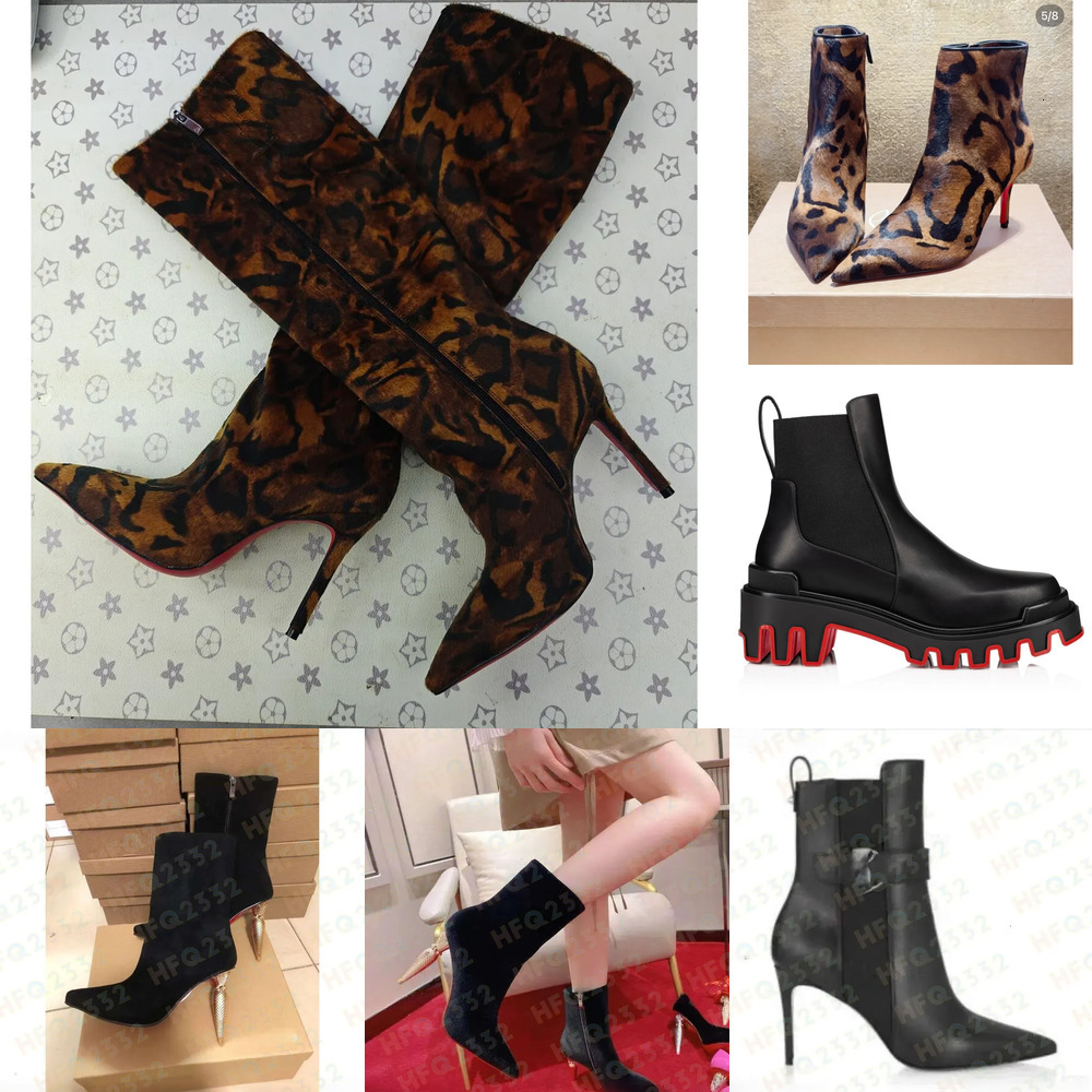 f43 2026 boots desgner womens brand heels Boots women dress shoes Red Shny BottomBoots Toe Hgh 8cm 10cm 12cm Stletto Genune Leather Woman Boots Hgh 86